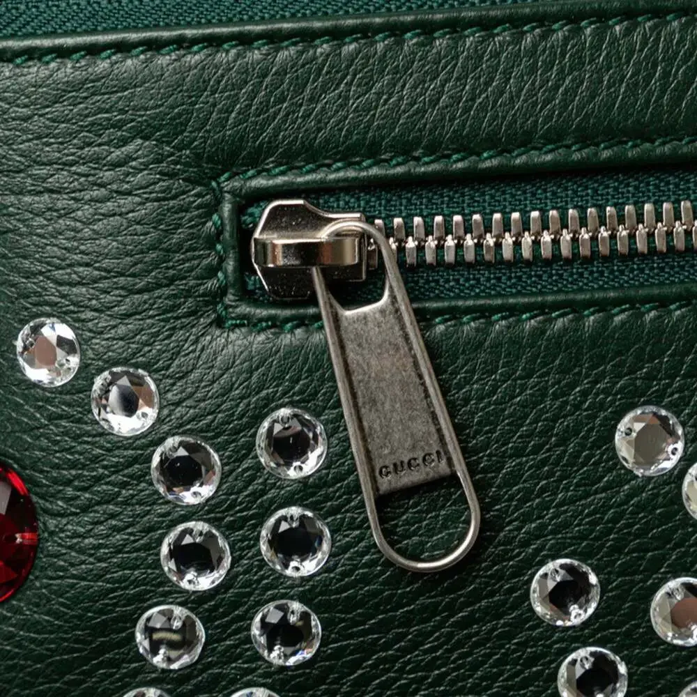 GUCCI Green Leather Hobo Bag